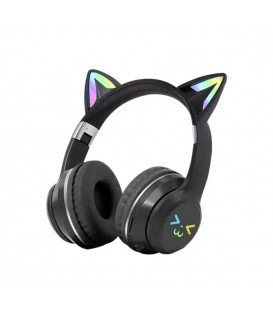 Audífonos Inalámbricos Bluetooth Sd Led Gamer Niñas Gatos